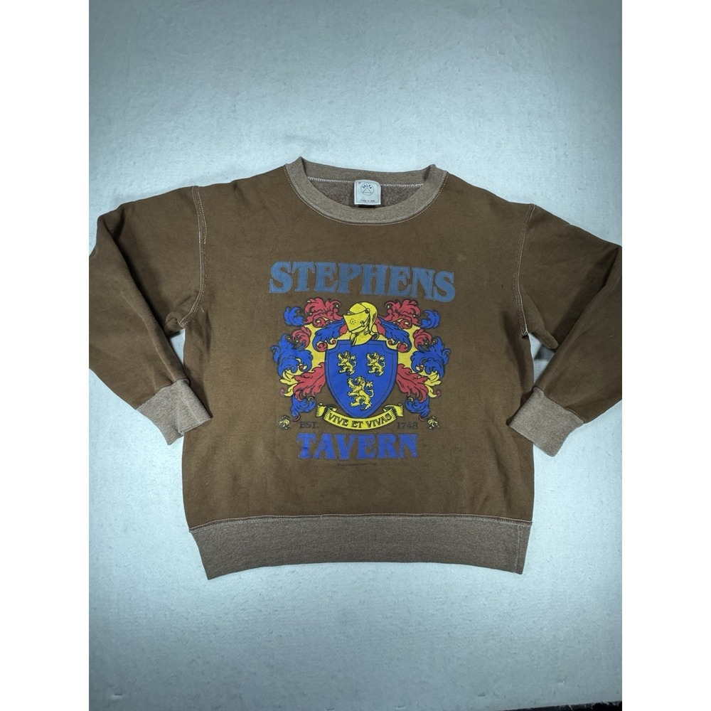 Vintage 1994 Delta Stephen's Tavern print sweatshirt made in USA‎ Small Brown